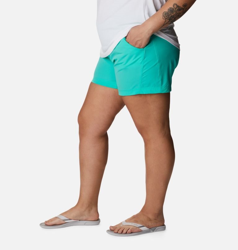 Women's Columbia PFG Coral Point III Shorts Turquoise | Plus Size CA-FA3L0